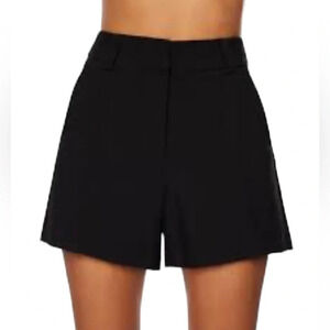 Wifred black satin trim  high waisted shorts Sz 0